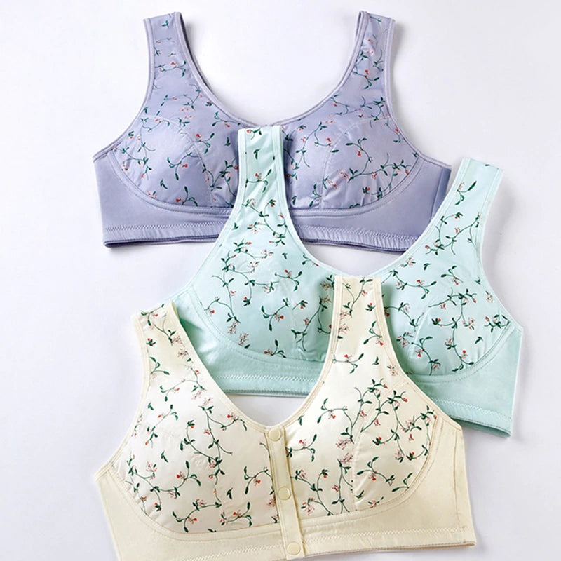 ๐ฅ NEW Maternity Nursing Bra Button Non-Wired Vest Style Large Size Bra ๐ธ