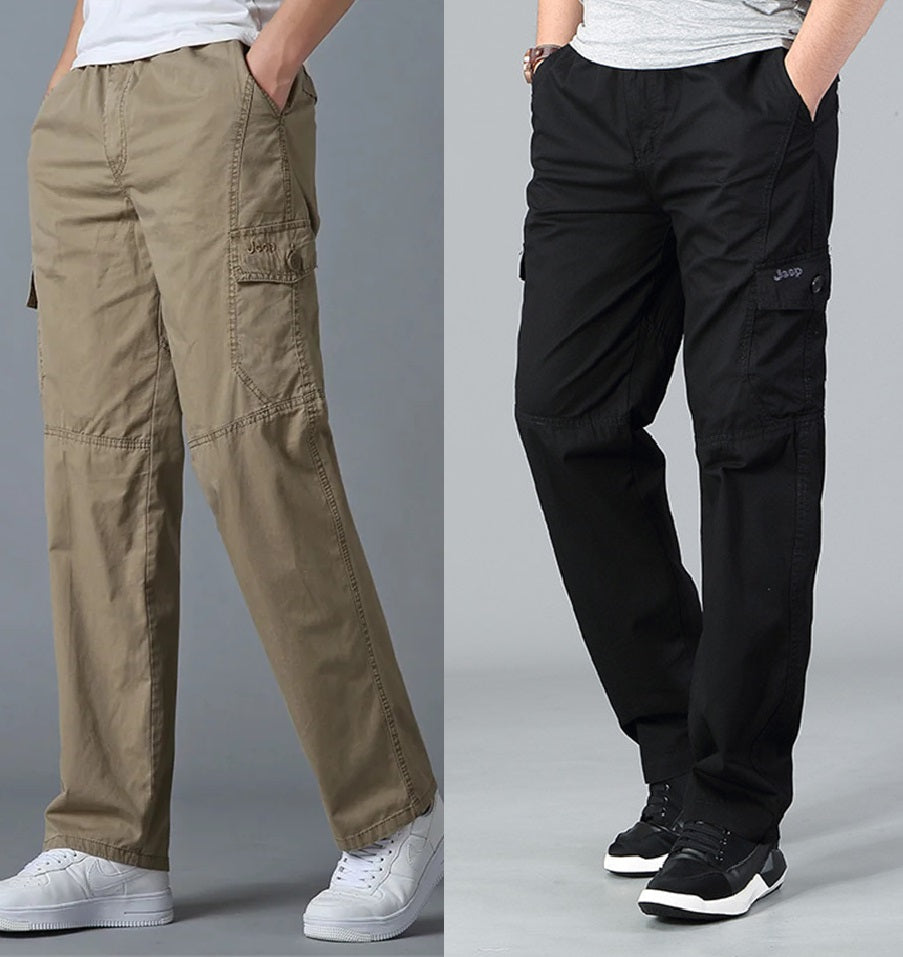 NEW ARIVALS MEN CASUAL STRAIGHT TROUSER PANTS  (PACK 2)