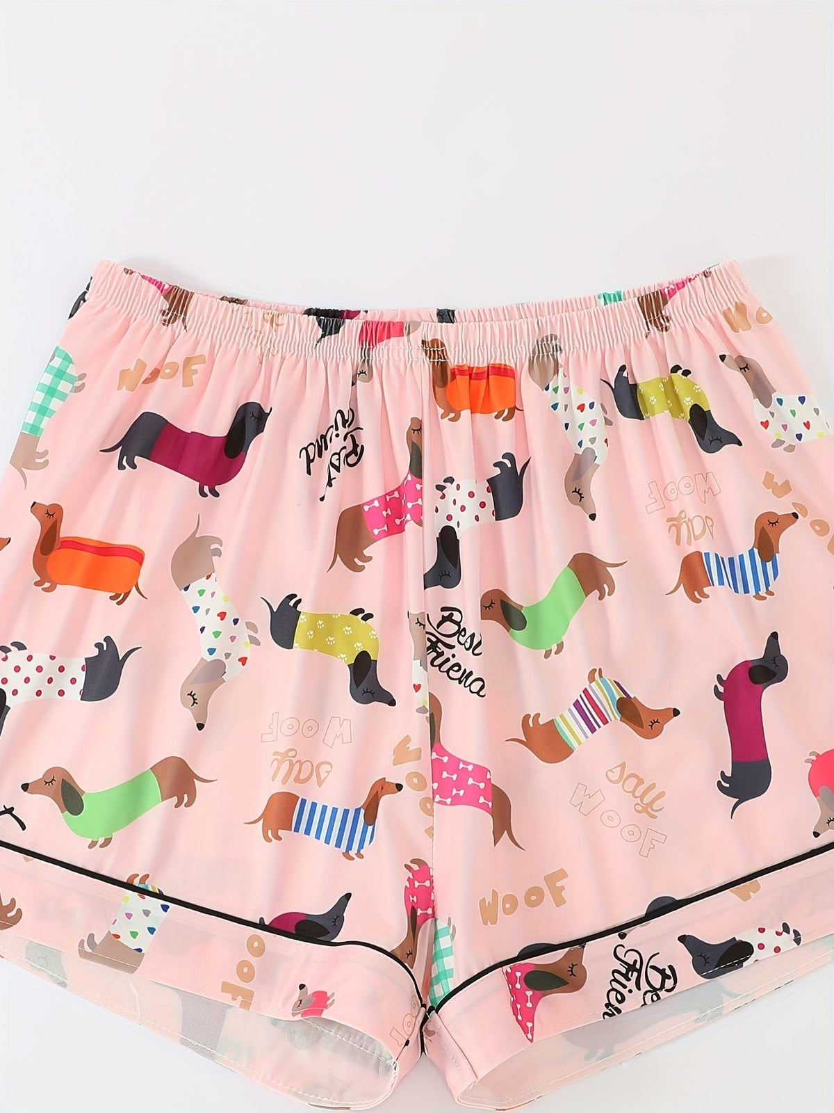 Puppy Love Satin Nightwear Set (3-Piece Combo)