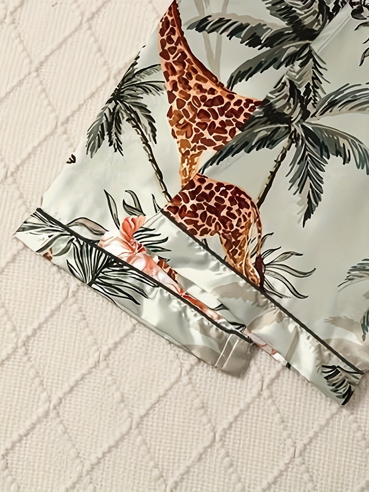 Tropical Giraffe Paradise Nightwear Set (3-Piece Combo)