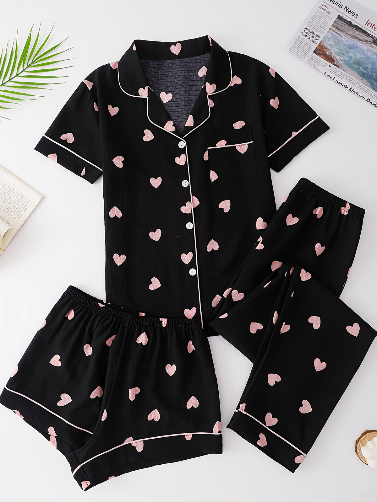 Sweetheart Dreams Pajama Set 🖤💗