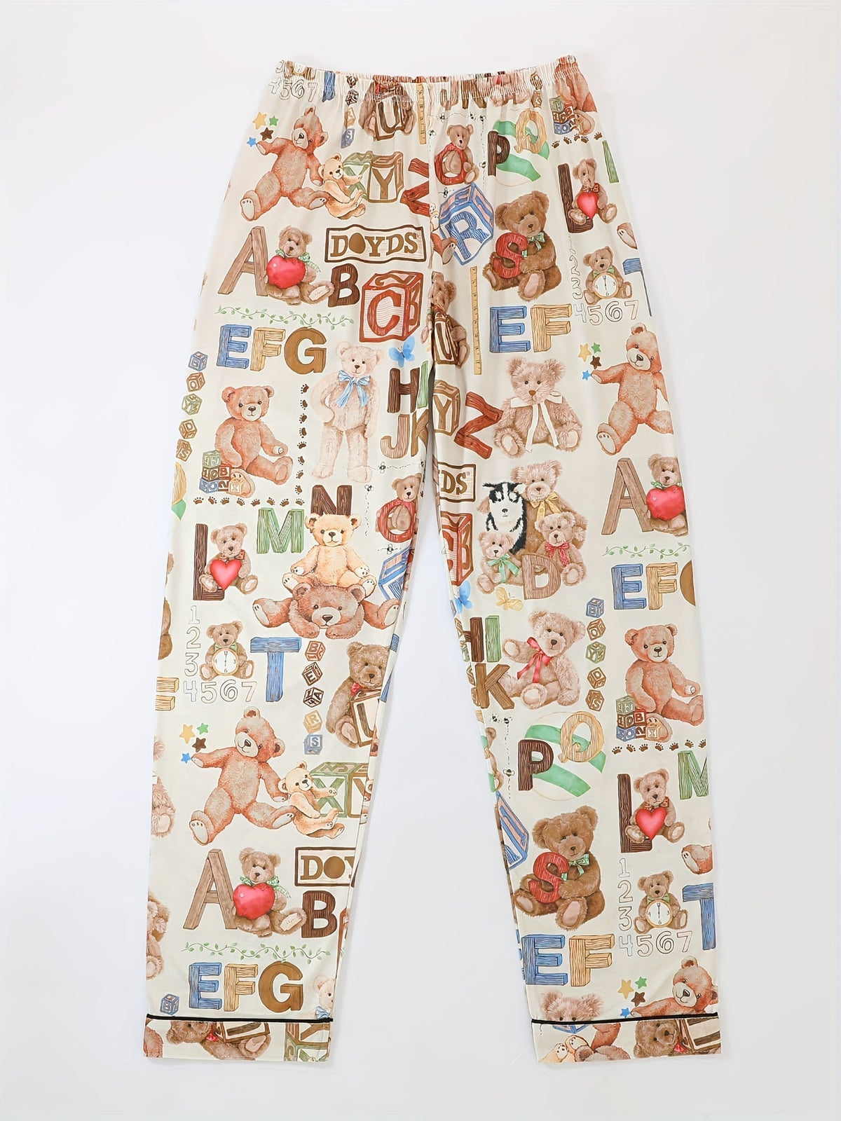 Teddy Alphabet Fun Nightwear Set (3-Piece Combo)