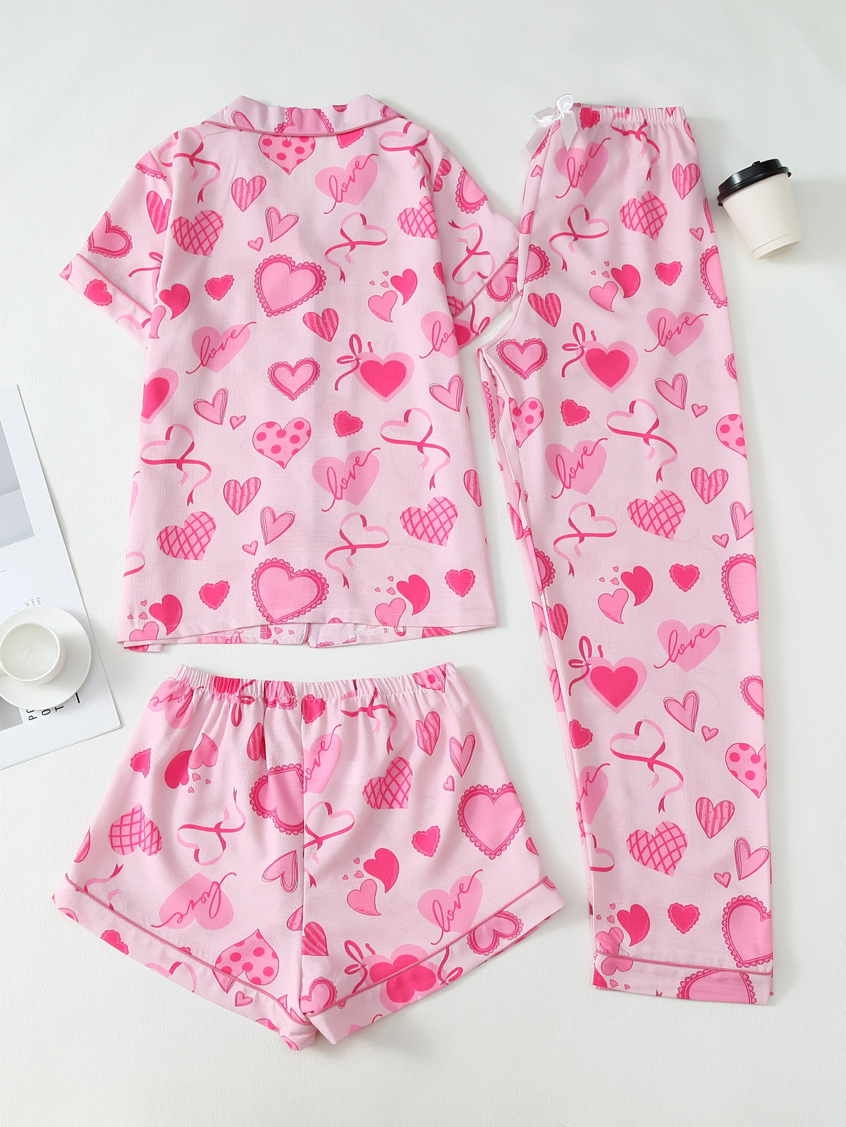 Sweetheart Vibes Nightwear Set (3-Piece Combo)