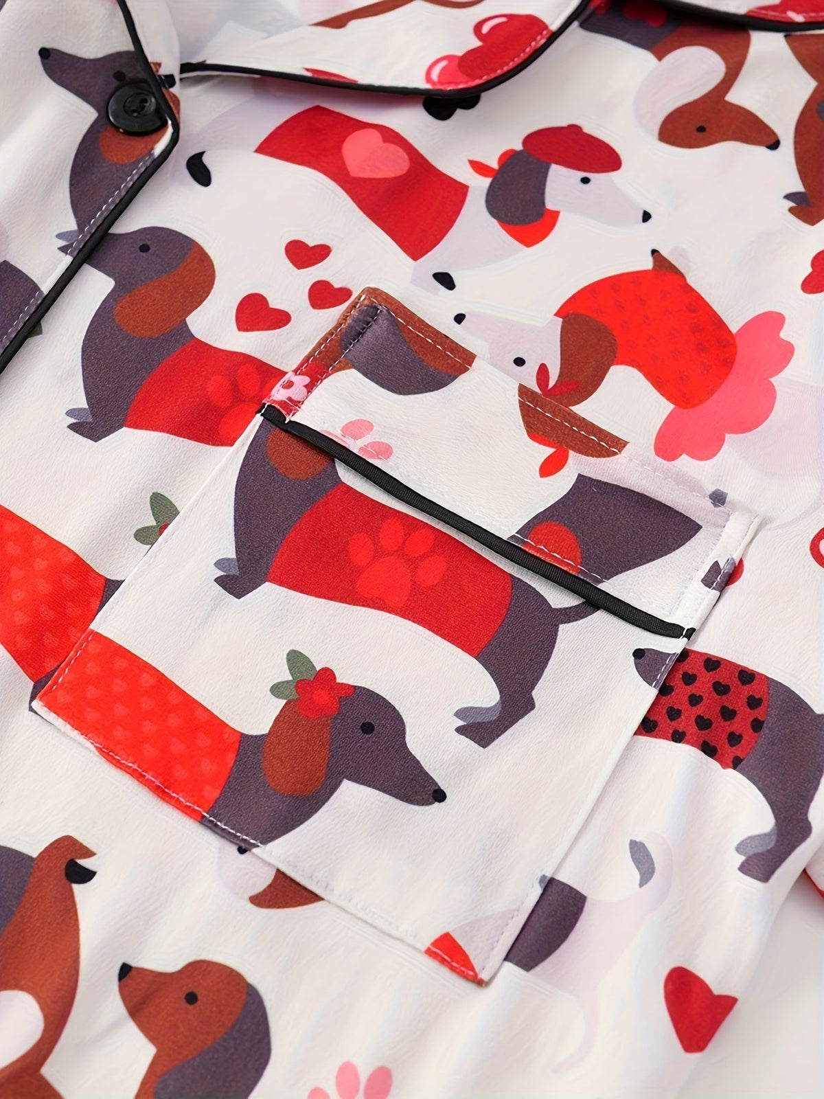 Pawfect Love Dog Print Nightwear Set (3-Piece Combo)
