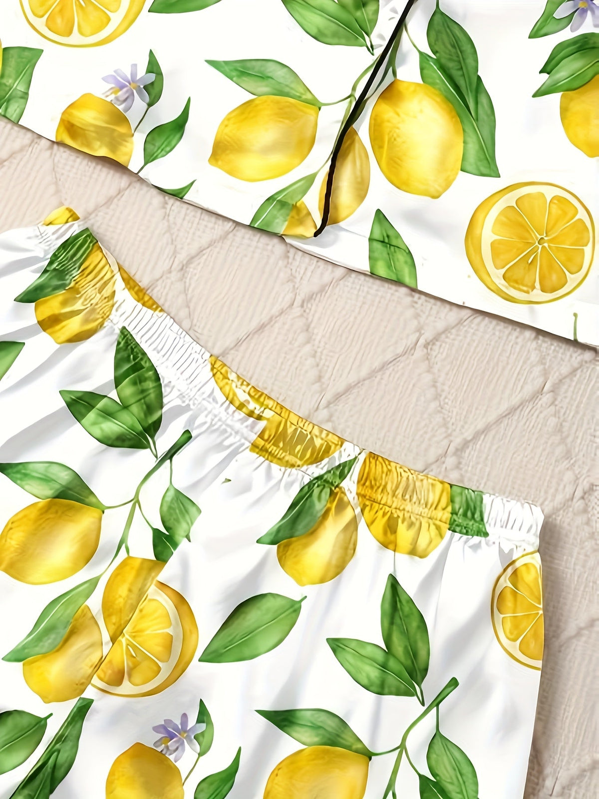 Lemon Fresh Nightwear Set (3-Piece Combo)