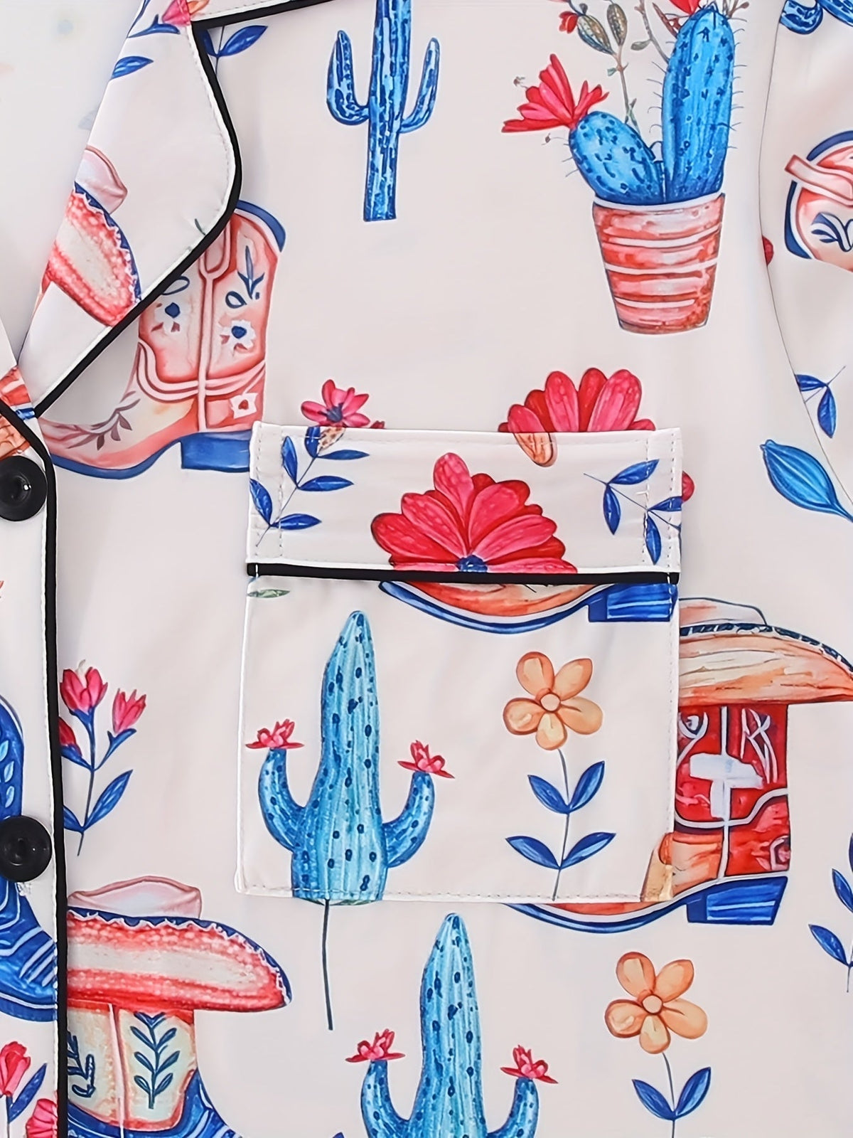 Western Vibes Printed Nightwear Set (3-Piece Combo)