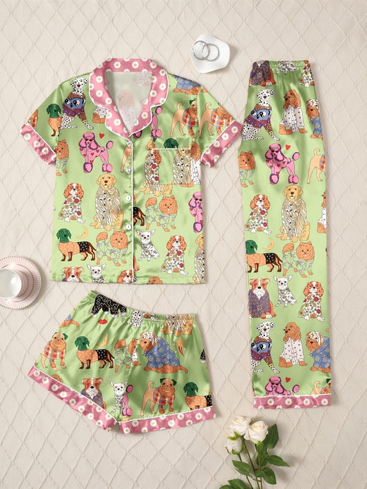 Playful Pooch Printed Nightwear Set