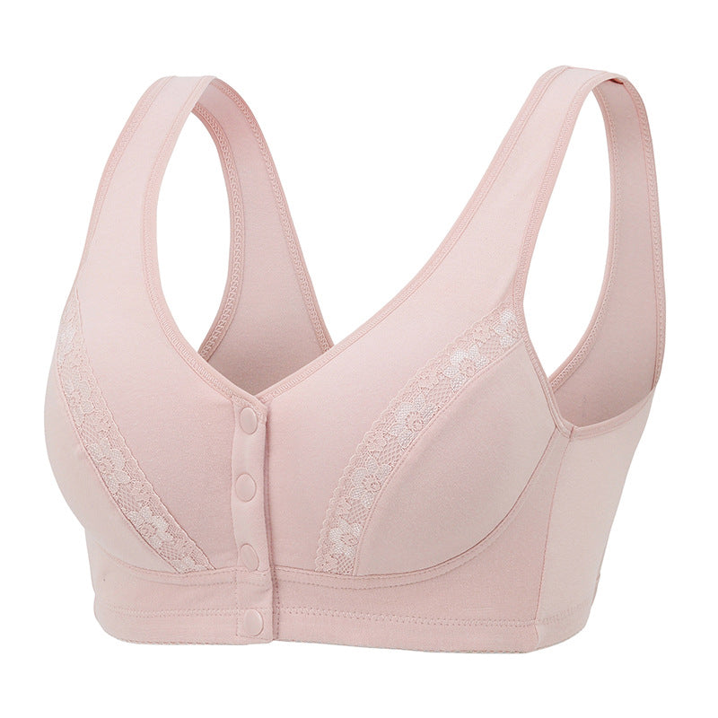 Comfy Cotton Full Cup Bralette With Detachable Chest Pad Breathable Stretchy Front Buckle Bra (Pack of 6)