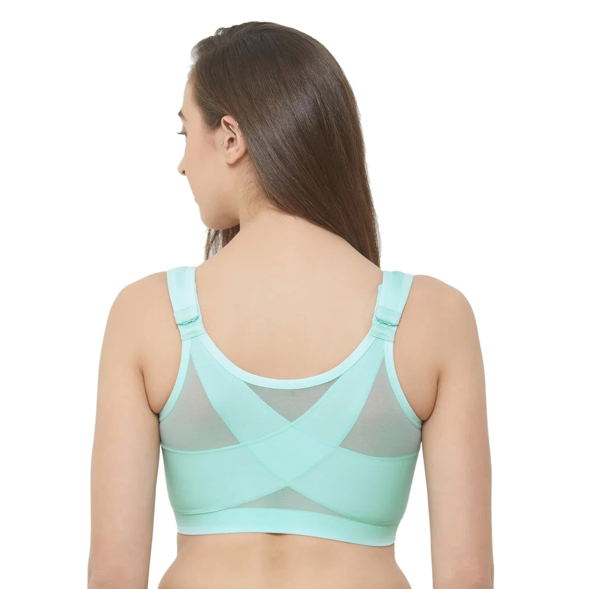 Front Closure Full Coverage Non Padded Non Wired Bra