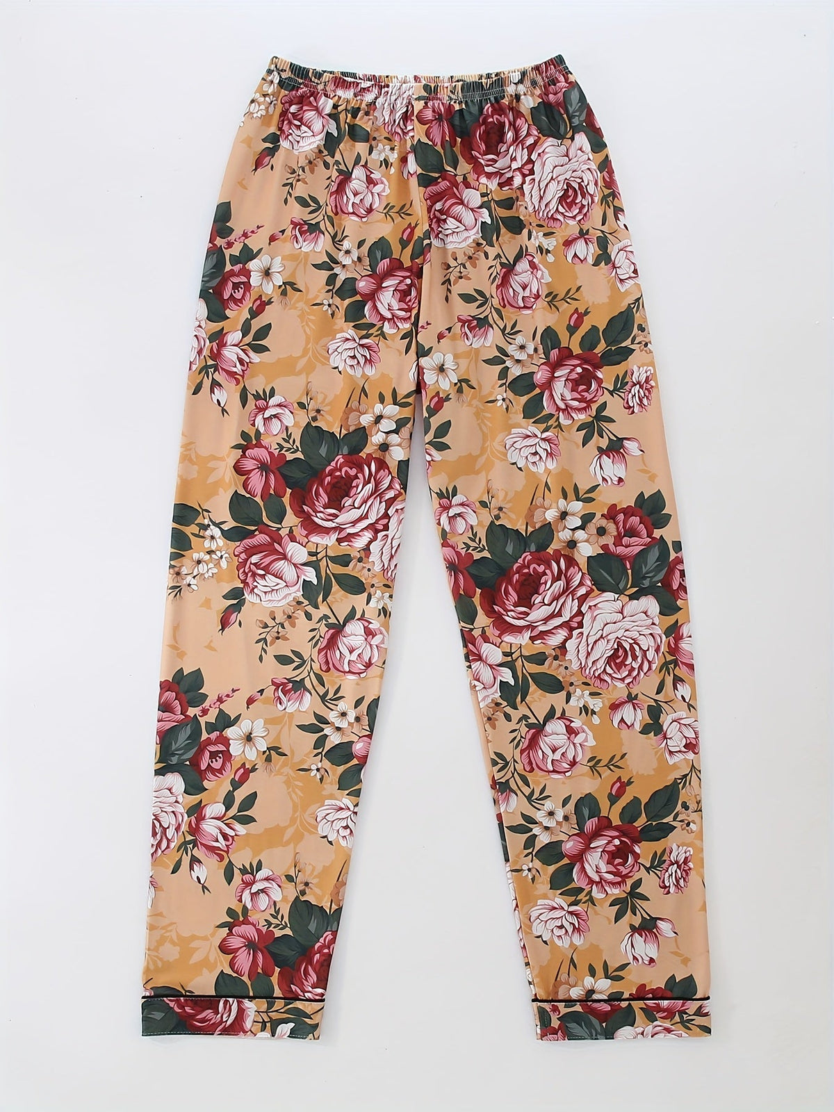 Blossom Elegance Floral Nightwear Set (3-Piece Combo)